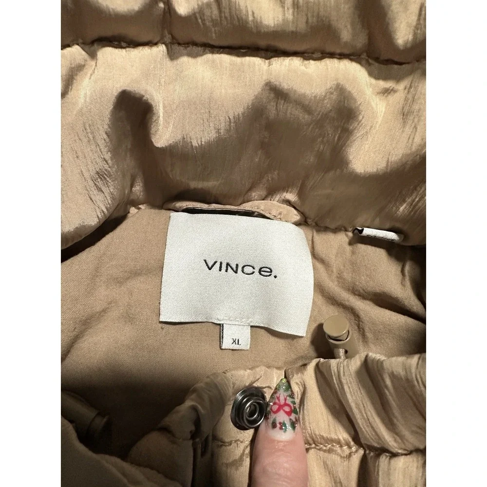 Vince Soft Padded Puffer‎ Tan Jacket XL